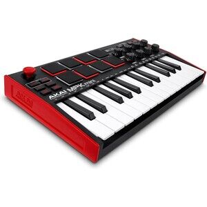 Akai MPK Mini MK3 25 Key Electronic Keyboard Midi Controller Black/Red/White